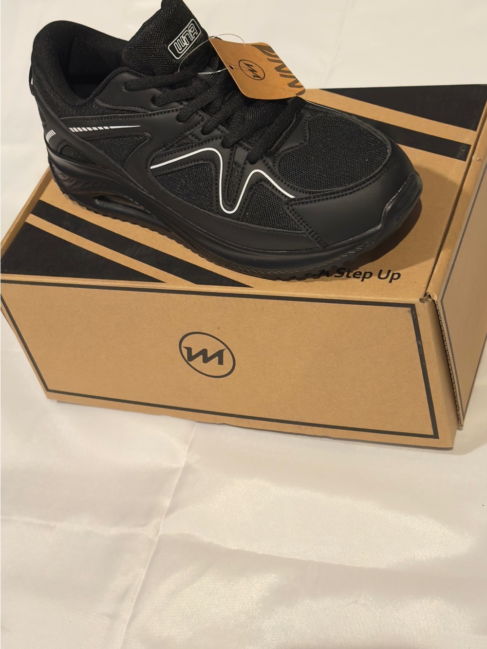 Cushioned Work Shoes for Standing All Day | Black Athletic Sneakers - Size 10